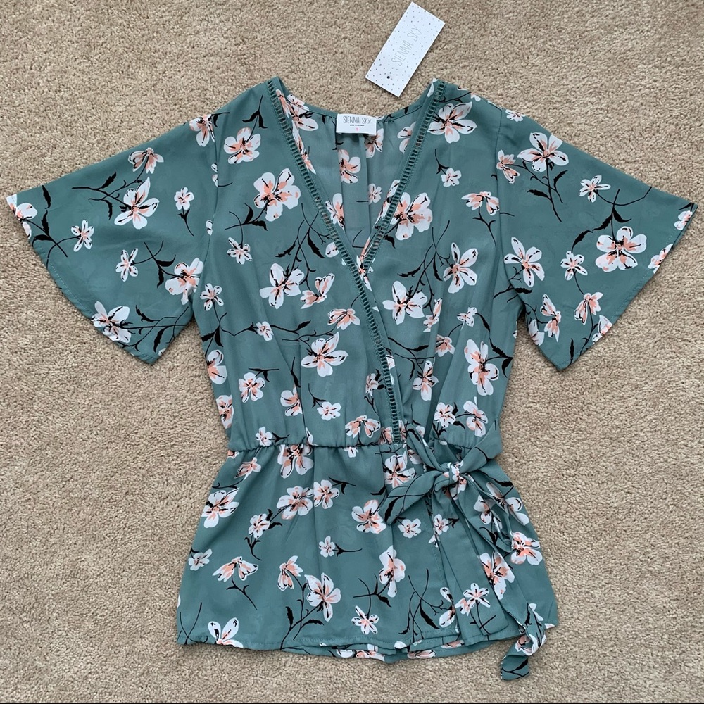 Sienna Sky wrap blouse